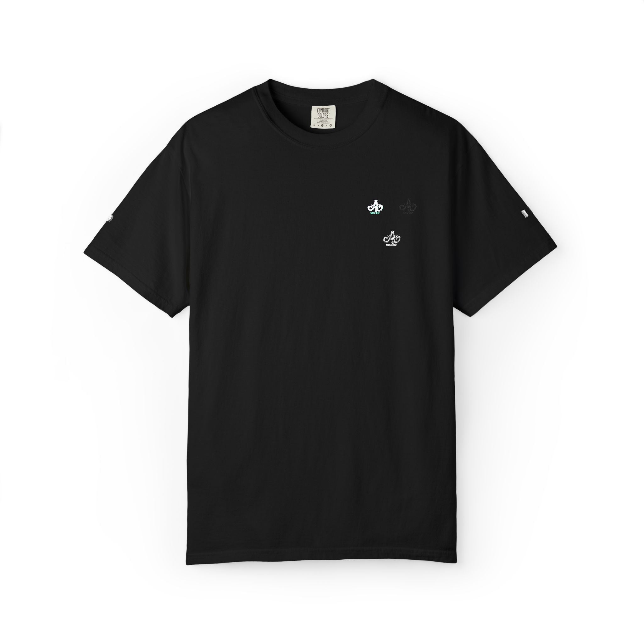 Minimal White T-Shirt with Small Floral Chest Embroidery