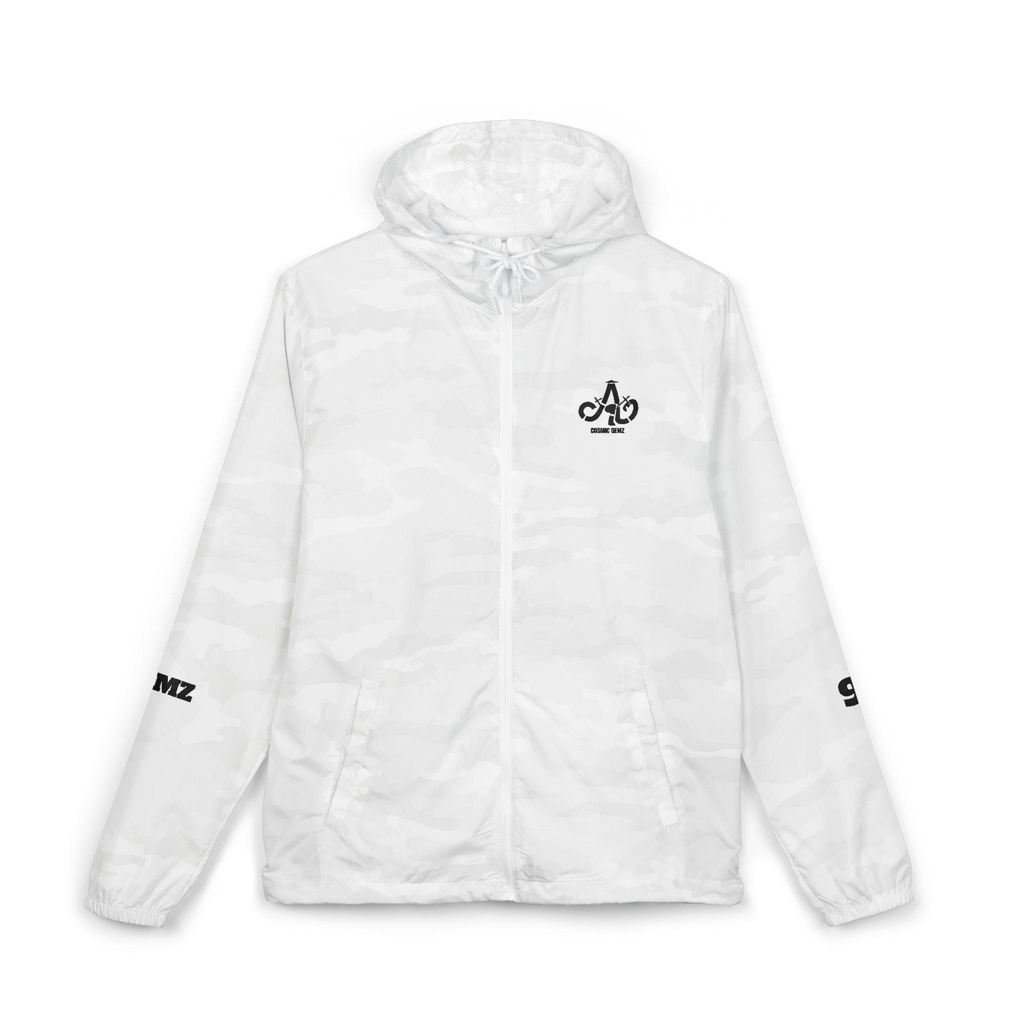 Windbreaker Jacket — "Beyond Infinity 9" Graphic Hooded Windbreaker