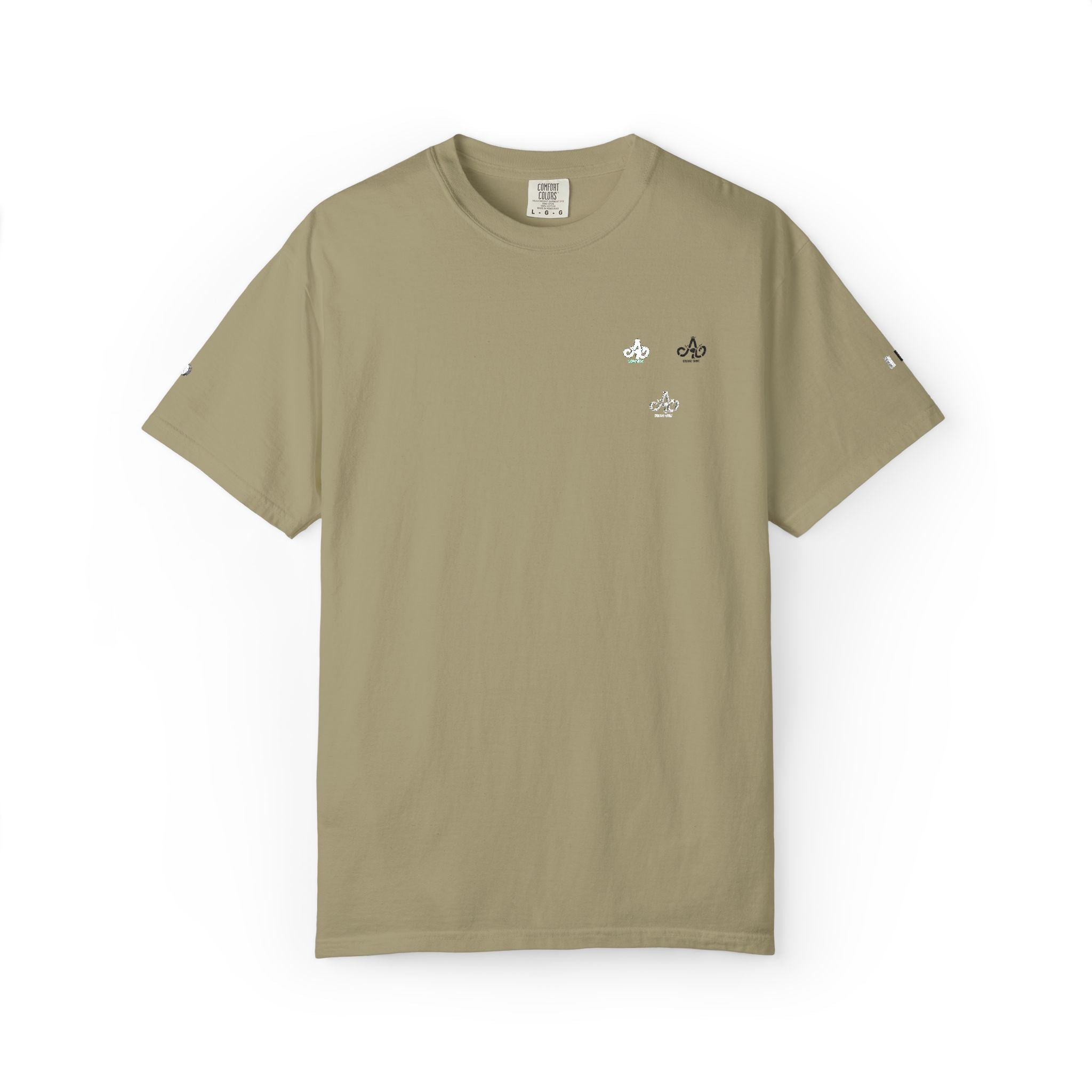 Minimal White T-Shirt with Small Floral Chest Embroidery