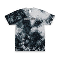 Embroidered 'Cosmic Gemz' Black & Gray Tie-Dye Oversized T-Shirt