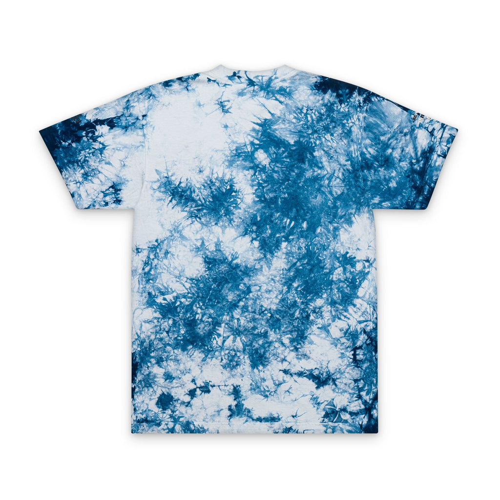 Embroidered 'Cosmic Gemz' Black & Gray Tie-Dye Oversized T-Shirt