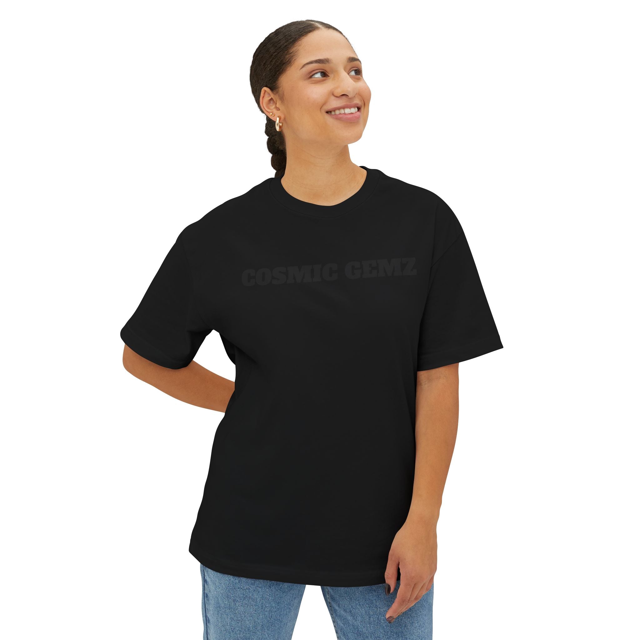 Cosmic Gemz Tee | subtle black graphic, back 'Beyond Infinity' text