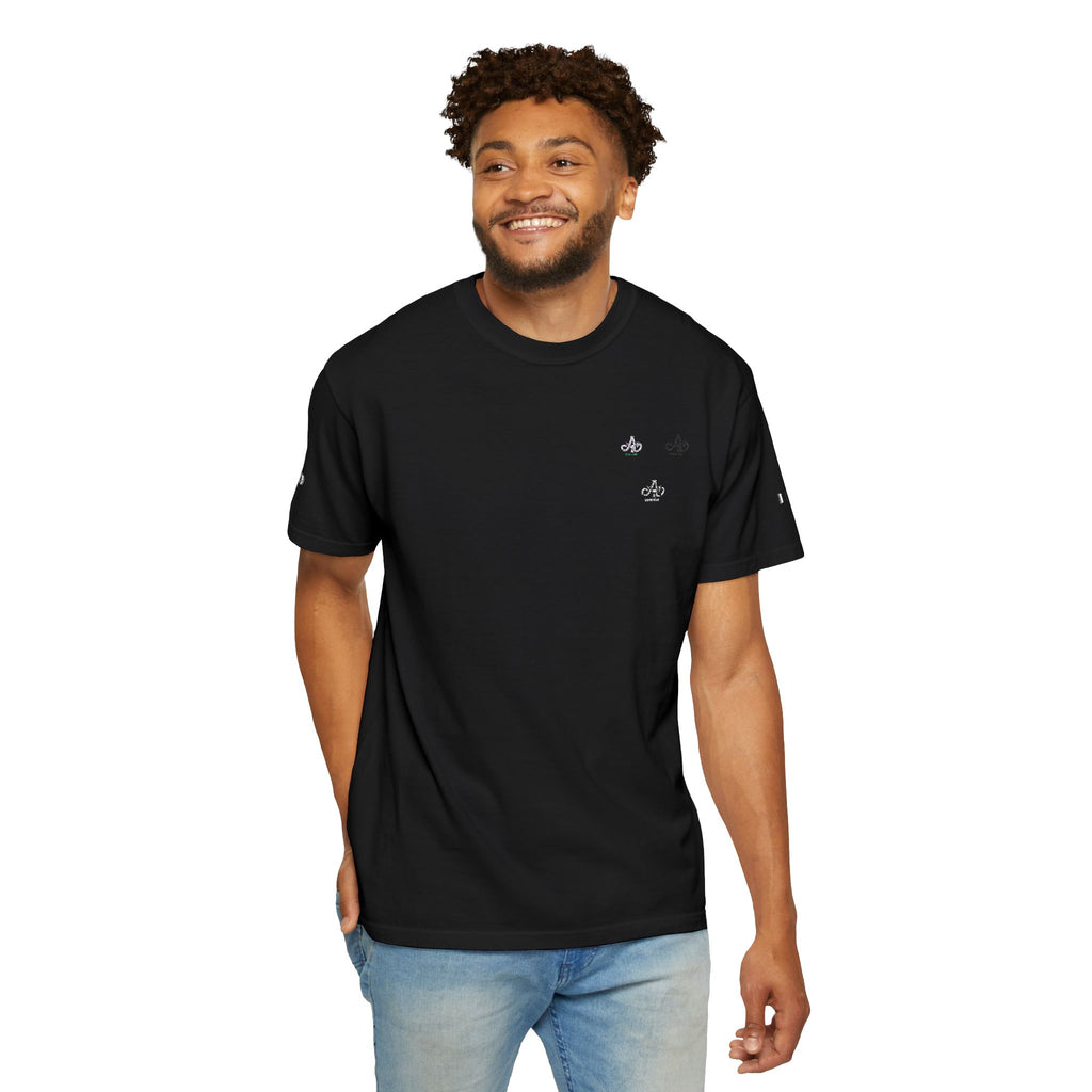 Minimal White T-Shirt with Small Floral Chest Embroidery
