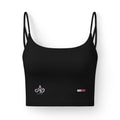 Women's Luxe Bra — 'Queen Gemz' Logo Crop Bralette (Black)