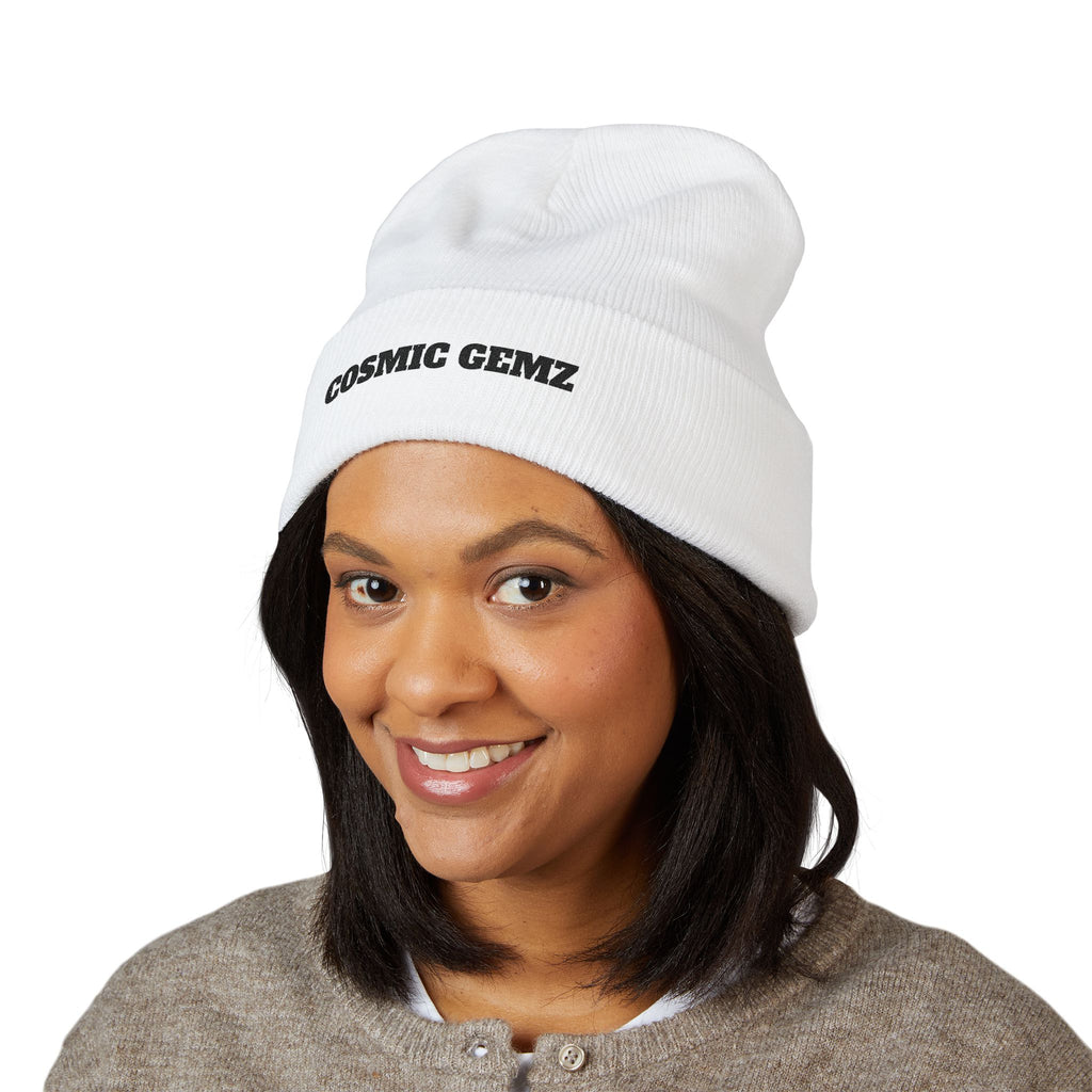 Cosmic Gemz Embroidered Cuffed Beanie